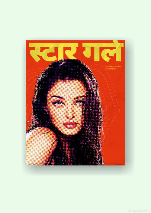 Aishwarya Rai Star Girl Retro Magazine Poster
