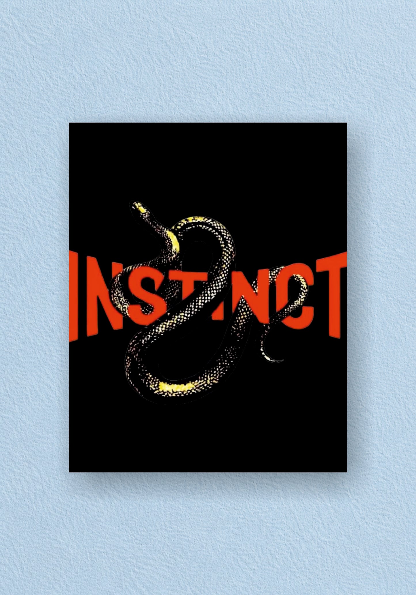 Instinct Snake Black Poster | Aesthetic Wall Poster