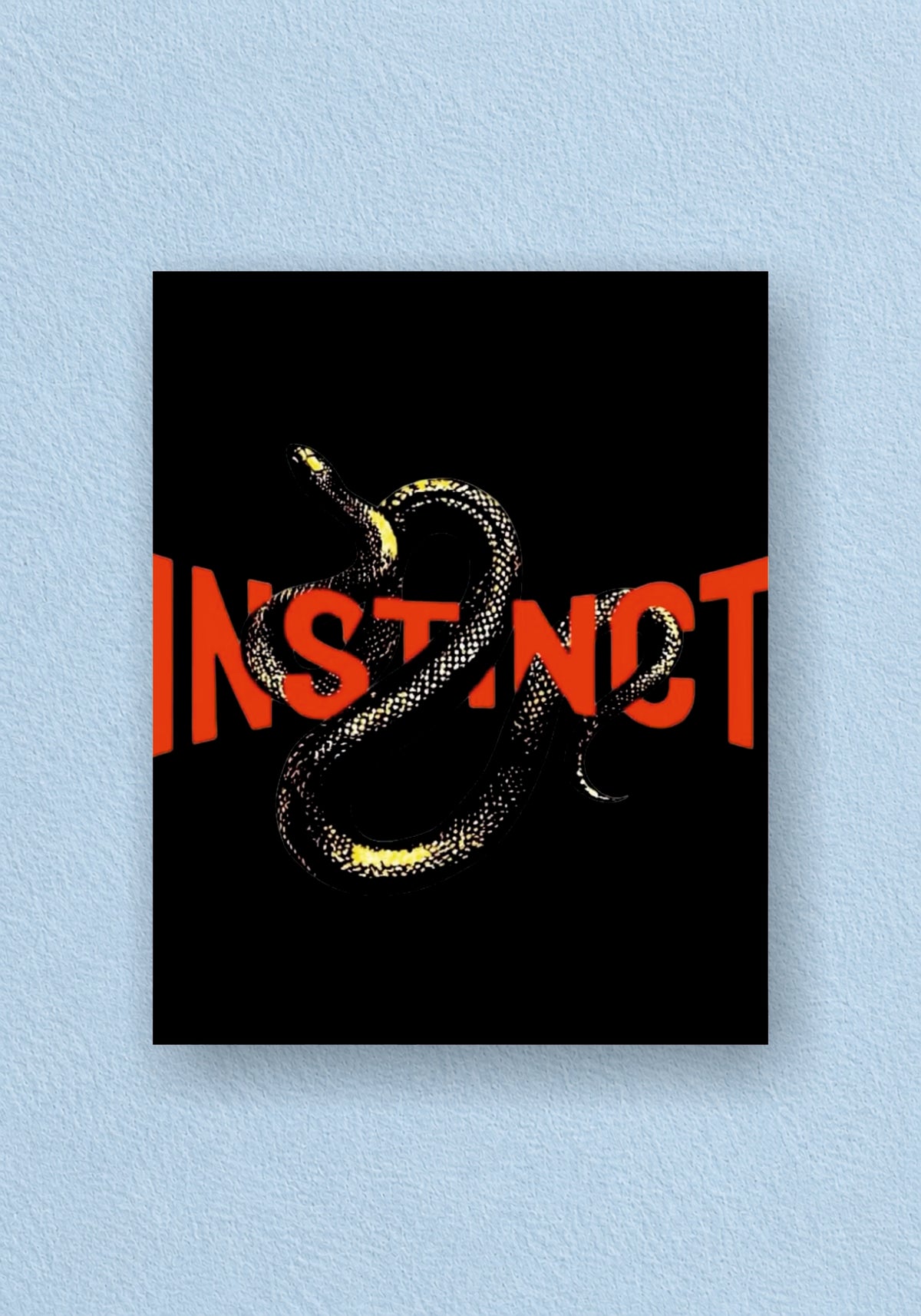 Instinct Snake Black Poster | Aesthetic Wall Poster