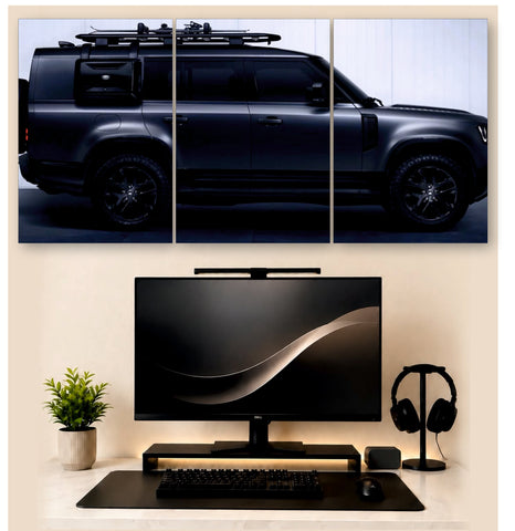 Defender Roof Rack Tour – 3-Piece Split Wall Art | SUV Decor