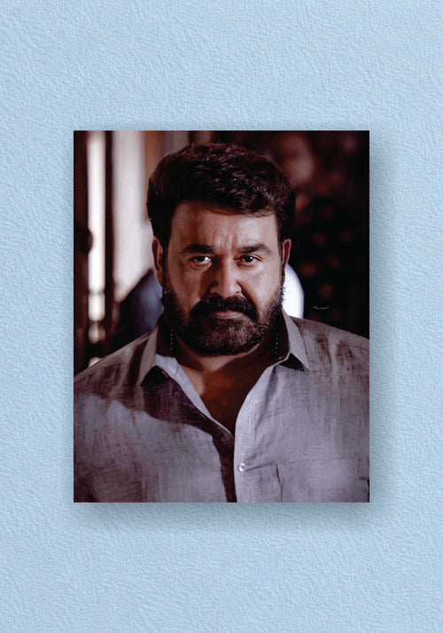 Mohanlal Serious Portrait Poster