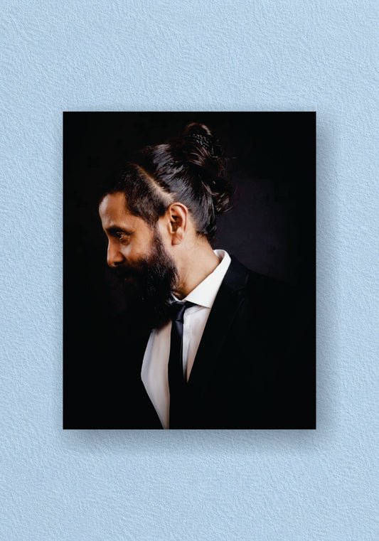 Chiyaan Vikram - Man Bun Suit Portrait Poster
