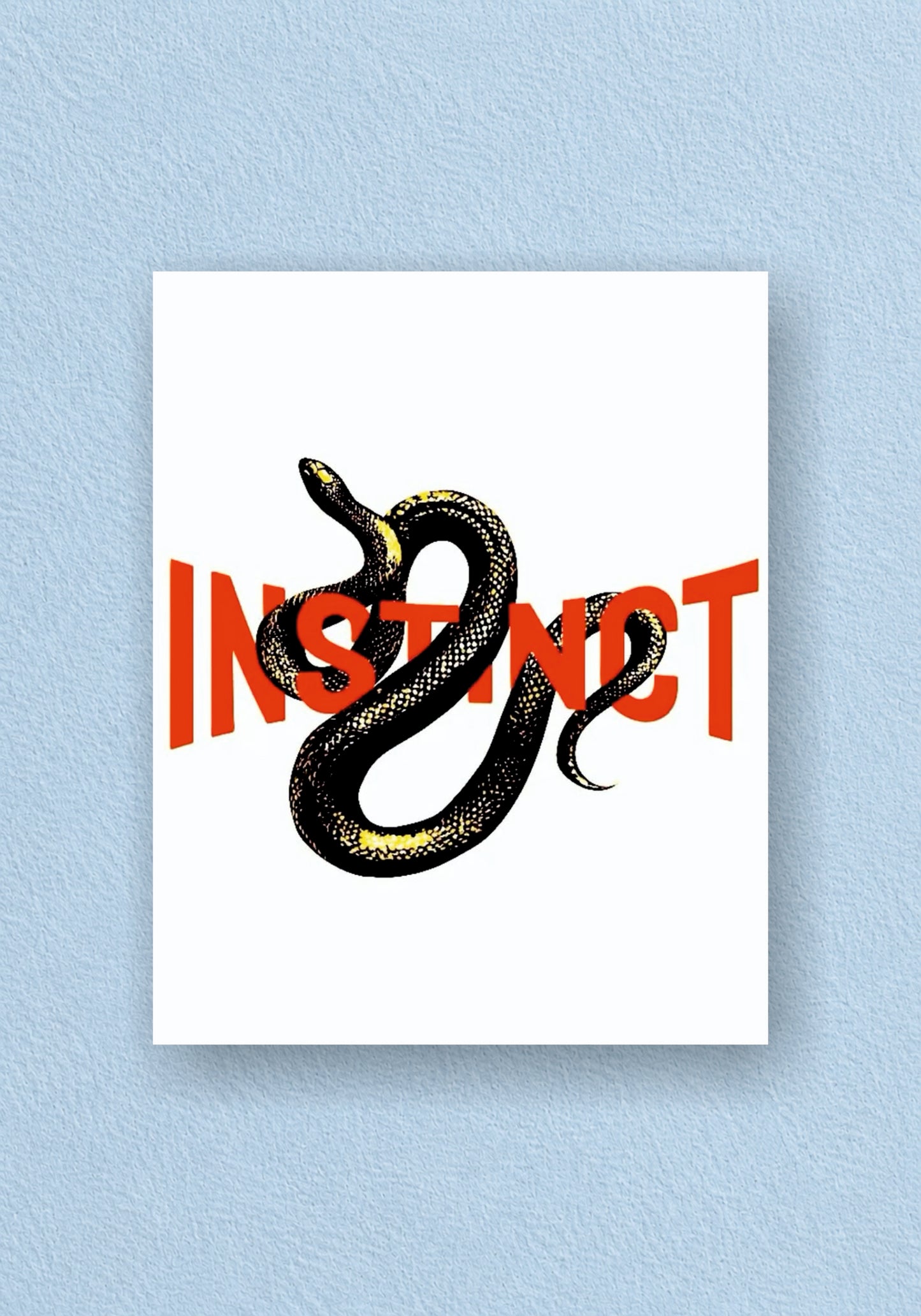 Instinct Snake White Poster | Aesthetic Wall Poster