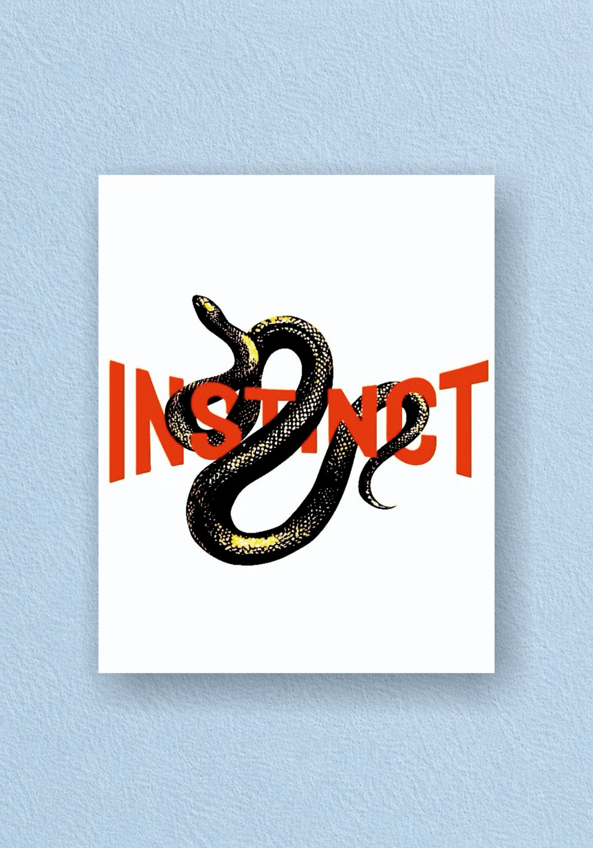 Instinct Snake White Poster | Aesthetic Wall Poster
