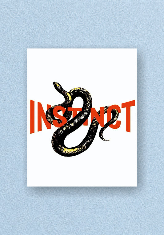 Instinct Snake White Poster | Aesthetic Wall Poster