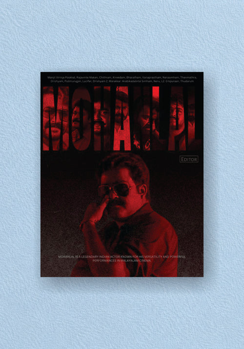Mohanlal Red Tone Tribute Poster
