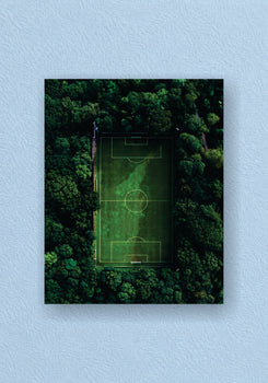 Aerial Football Field Forest Poster