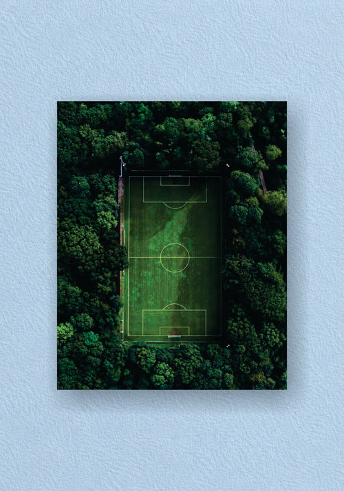 Aerial Football Field Forest Poster