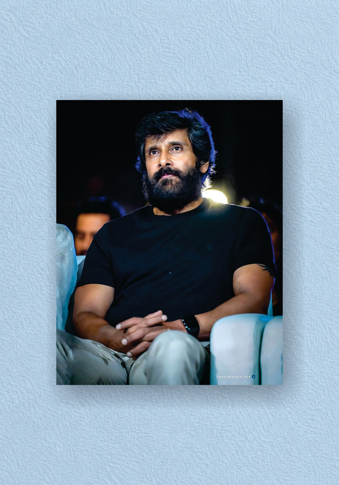 Chiyaan Vikram - Candid Front Row Portrait Poster