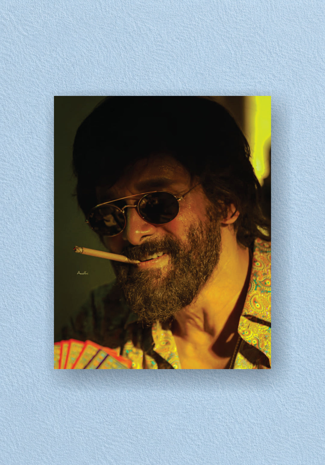 Chiyan Vikram - Mahaan Movie Moody Cigarette Portrait Poster