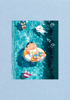 Shinchan Pool Day Poster