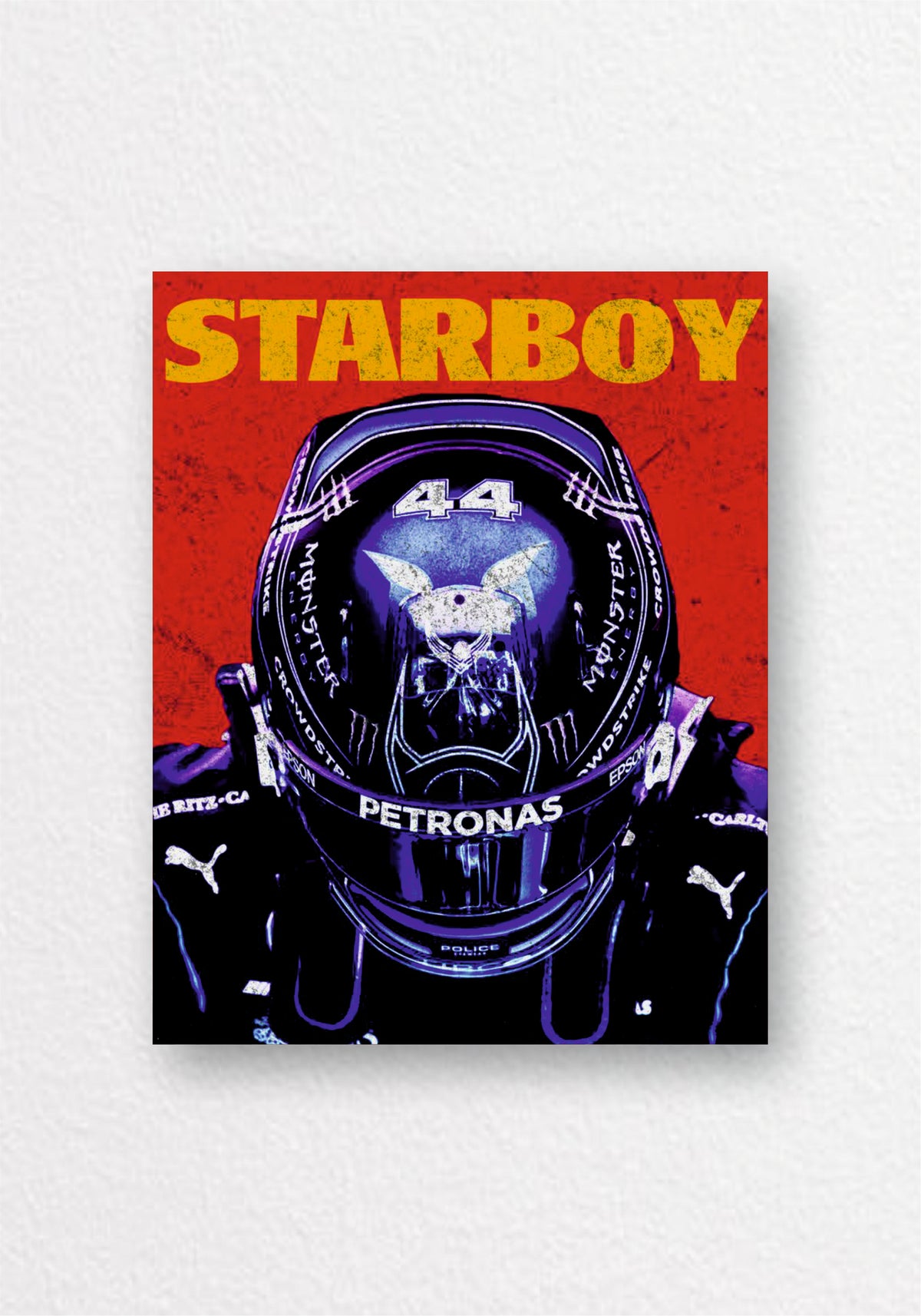 Starboy F1 Driver Pop Art Poster | Red Bull Racing Wall Art