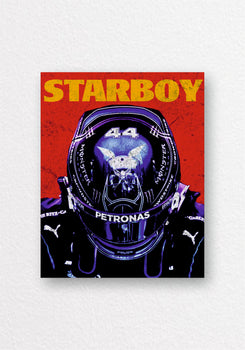 Starboy F1 Driver Helmet Poster | Mercedes Petronas Wall Art
