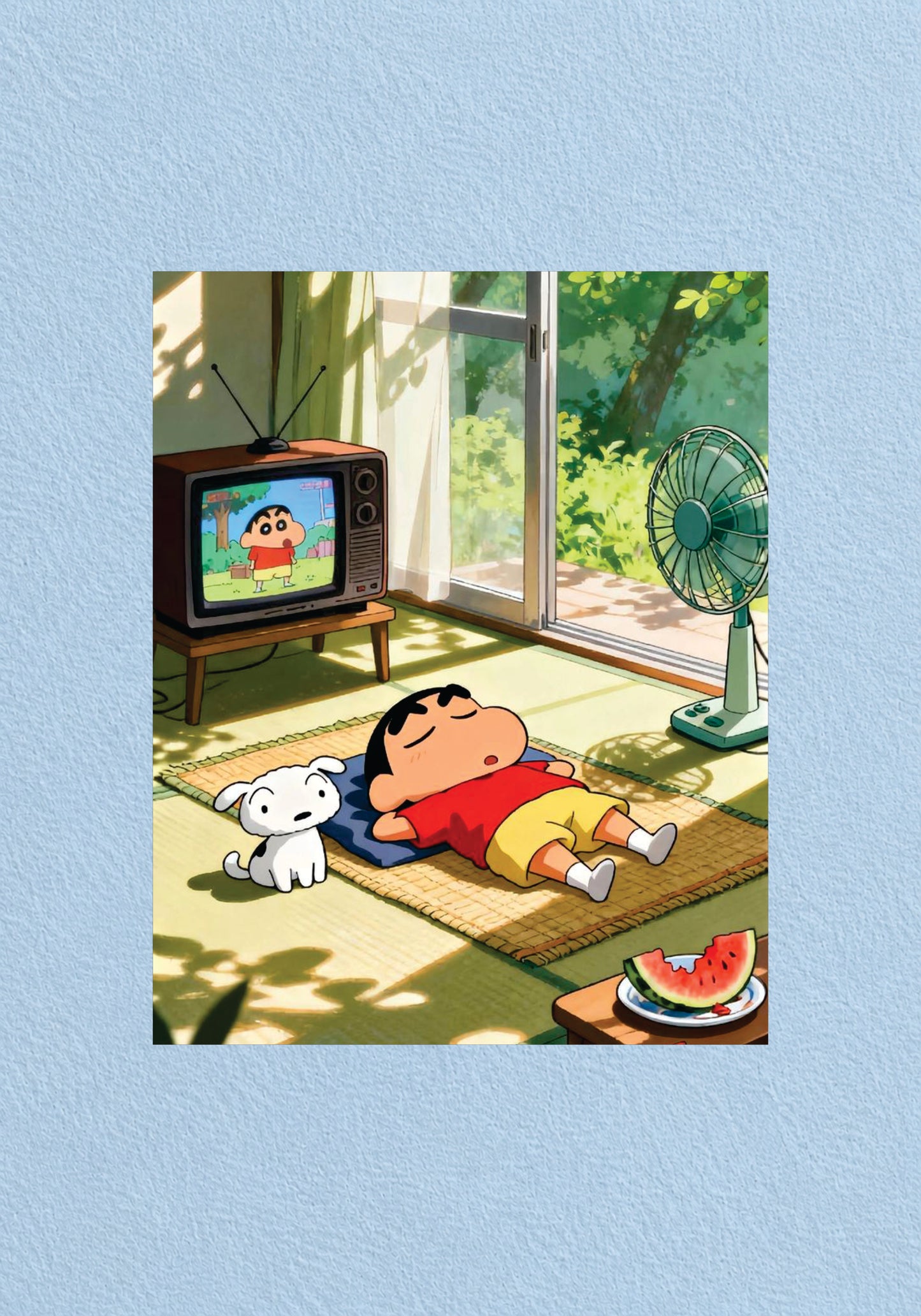 Shinchan Lazy Summer Afternoon Poster