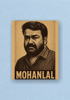 Mohanlal Halftone Portrait Poster