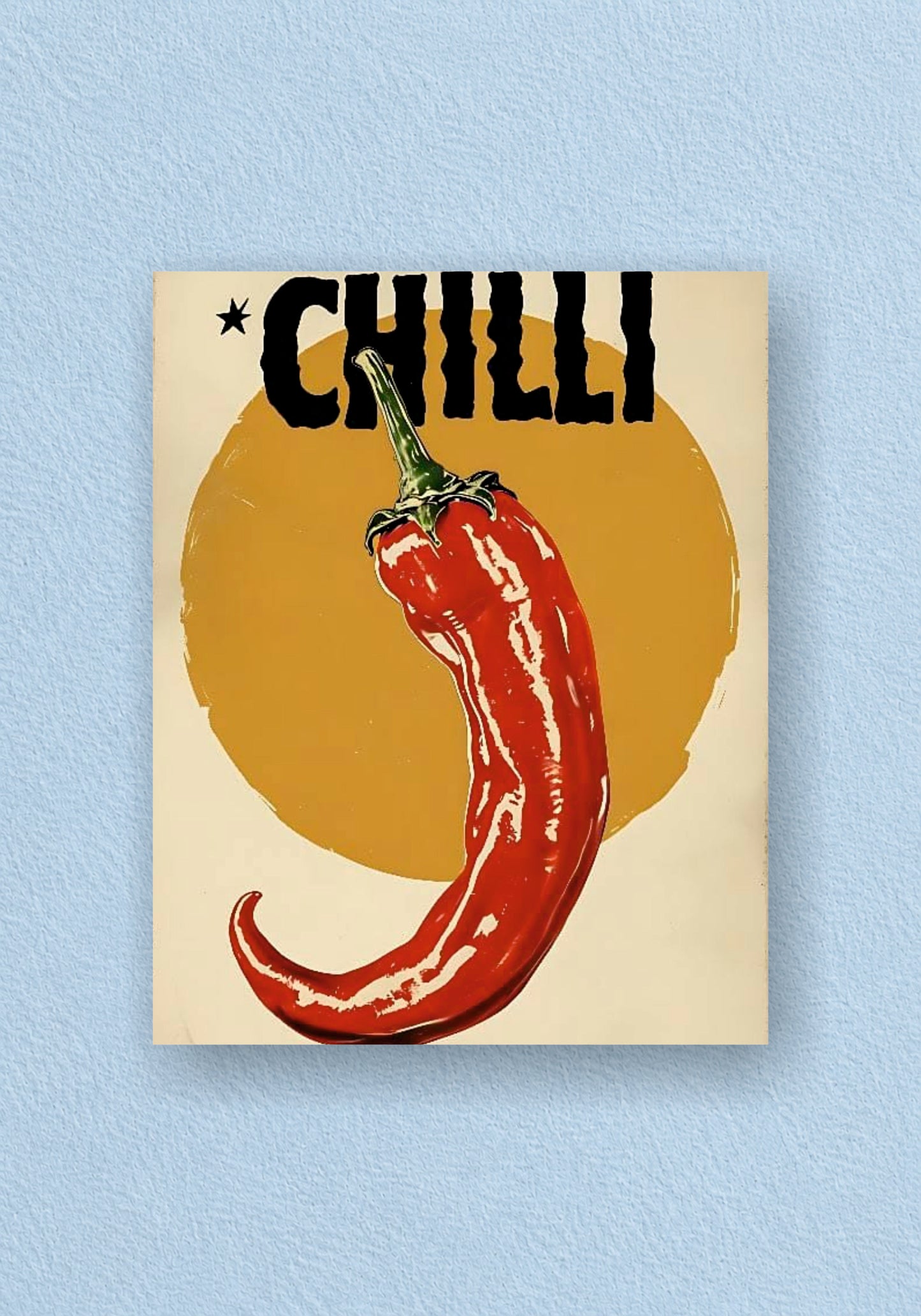Chilli Pop Art Poster
