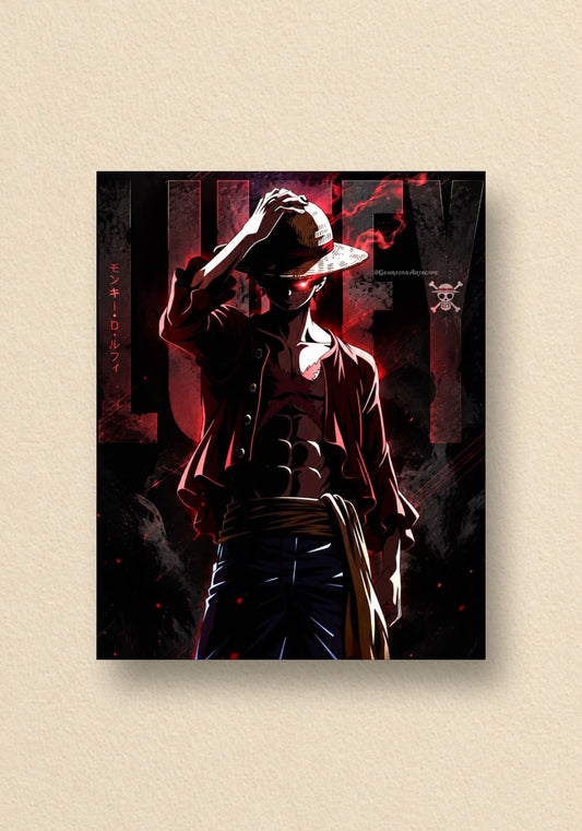Monkey D Luffy| One Piece Anime Show |Walking Away Moody Poster