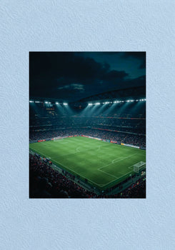 Night Football Stadium Floodlights Green Pitch Poster – POSTERDRIP