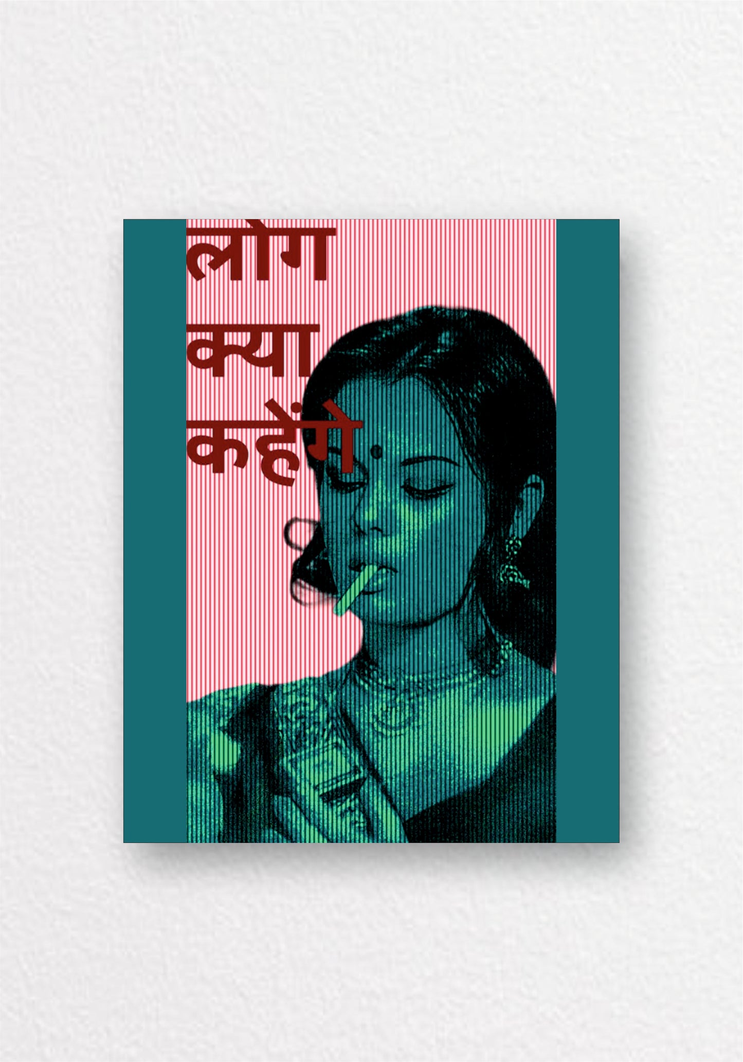 Log Kya Kahenge Hindi Typography Poster | Desi Aesthetic Wall Art