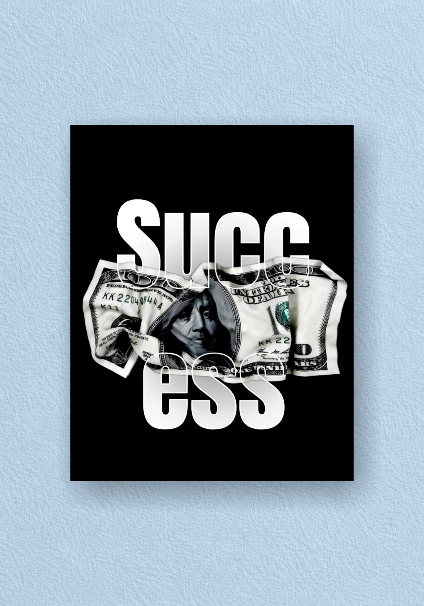 Success Crumpled Dollar Poster | Aesthetic Wall POster