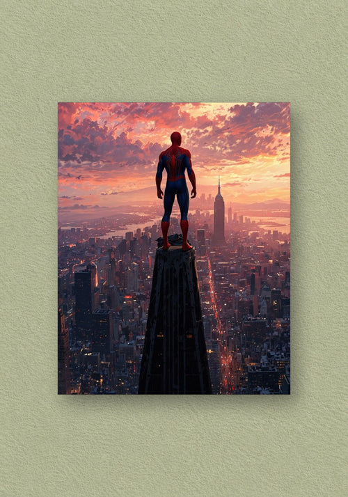Sipder Man | Skyline Pole Silhouette Poster