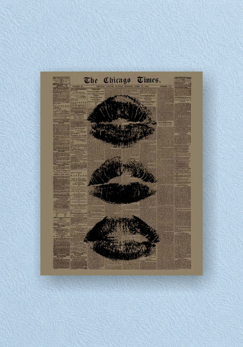Triple Kiss Newspaper Poster