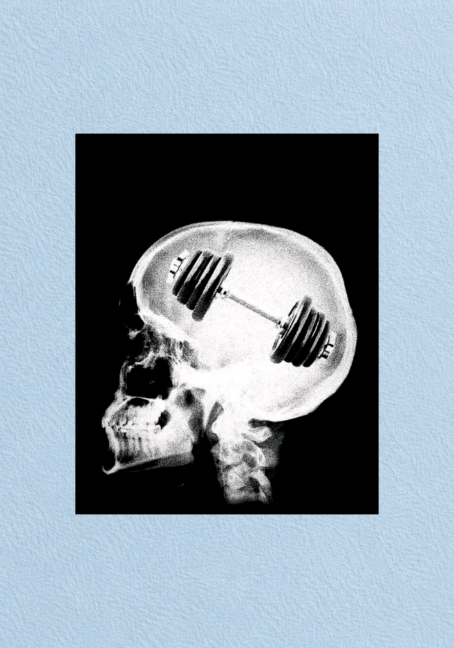 X-Ray Skull Barbell Poster | Aesthetic Wall Poster