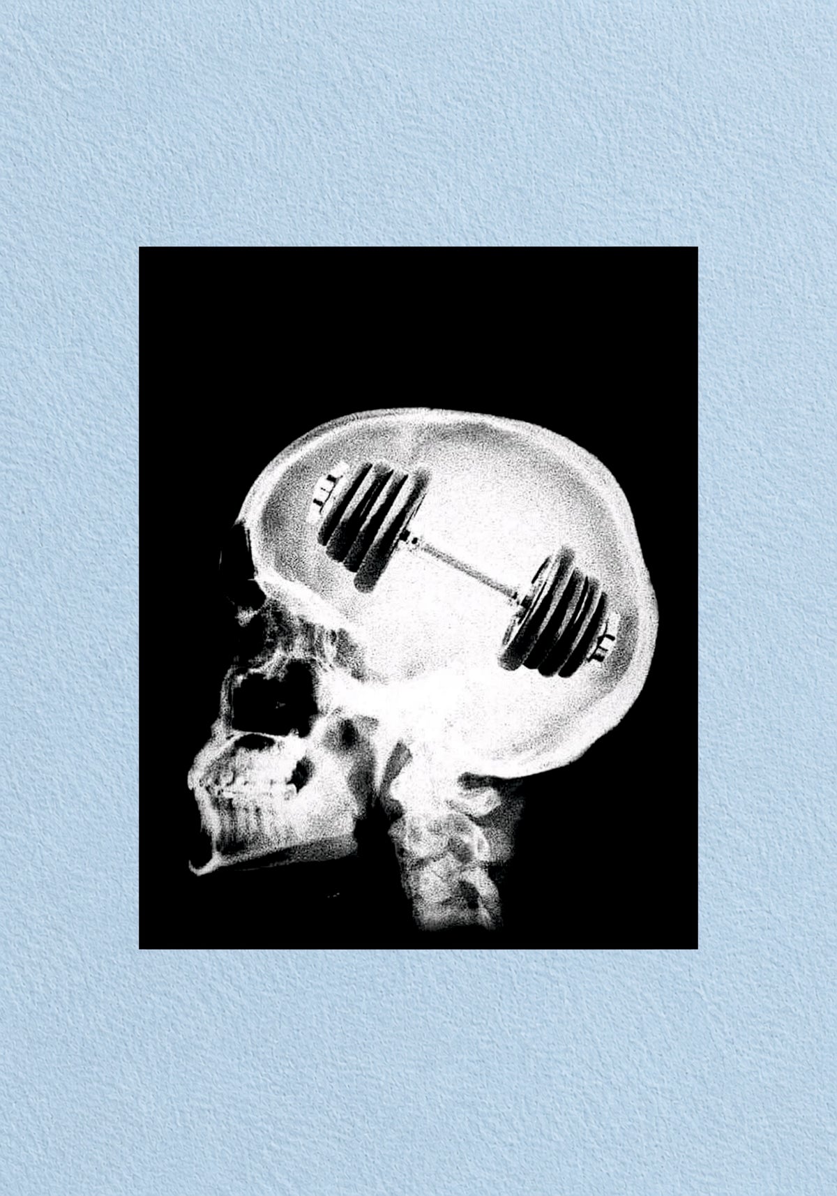 X-Ray Skull Barbell Poster | Aesthetic Wall Poster