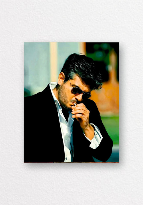 Ajith Kumar Action Hero Poster | Tamil Cinema Wall Art