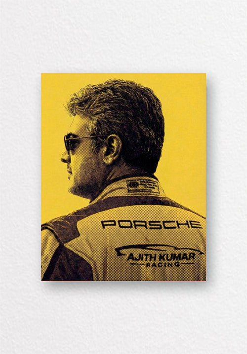 Ajith Kumar Porsche Racing Poster | Tamil Cinema Wall Art