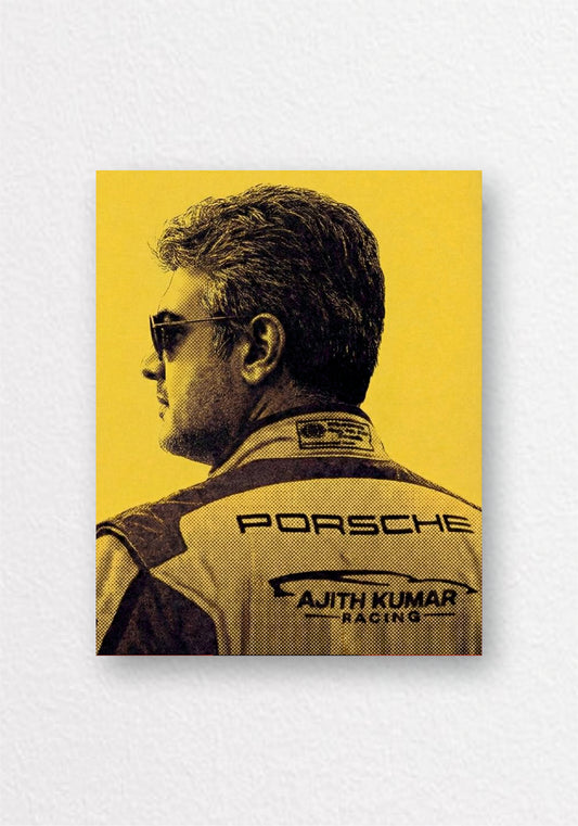 Ajith Kumar Porsche Racing Poster | Tamil Cinema Wall Art
