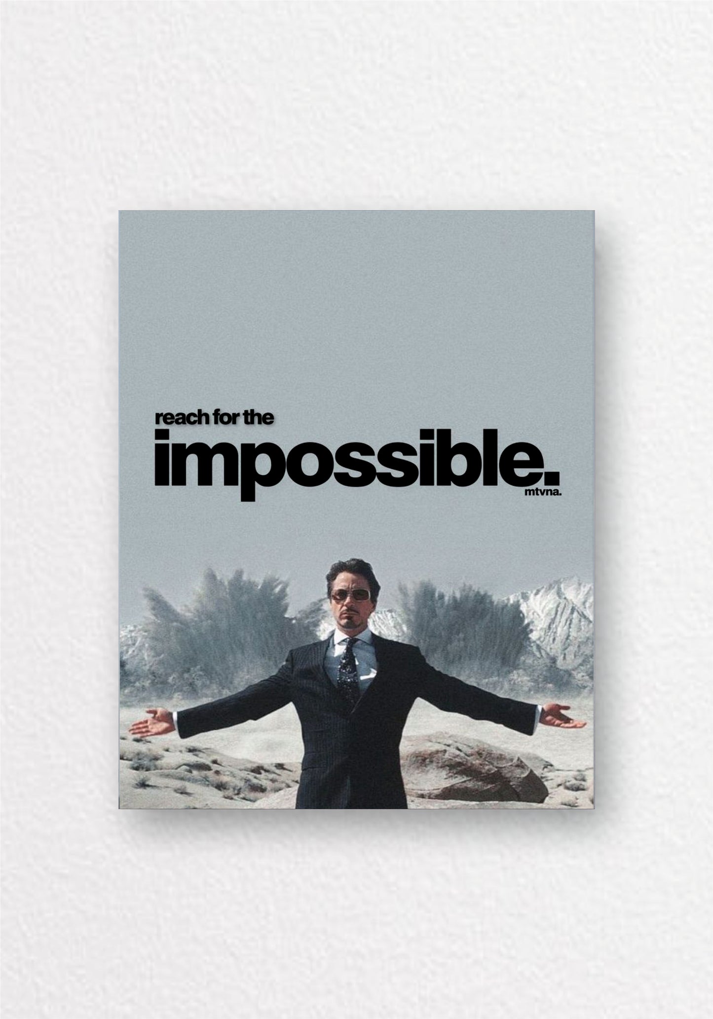 Reach For The Impossible Poster | Motivational Suit Wall Art