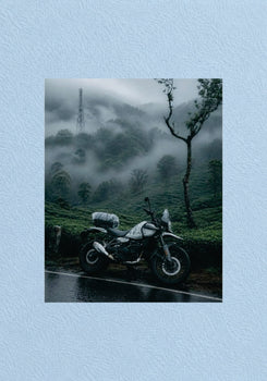 Royal Enfield Motorcycle Misty Kerala Hills Poster – POSTERDRIP