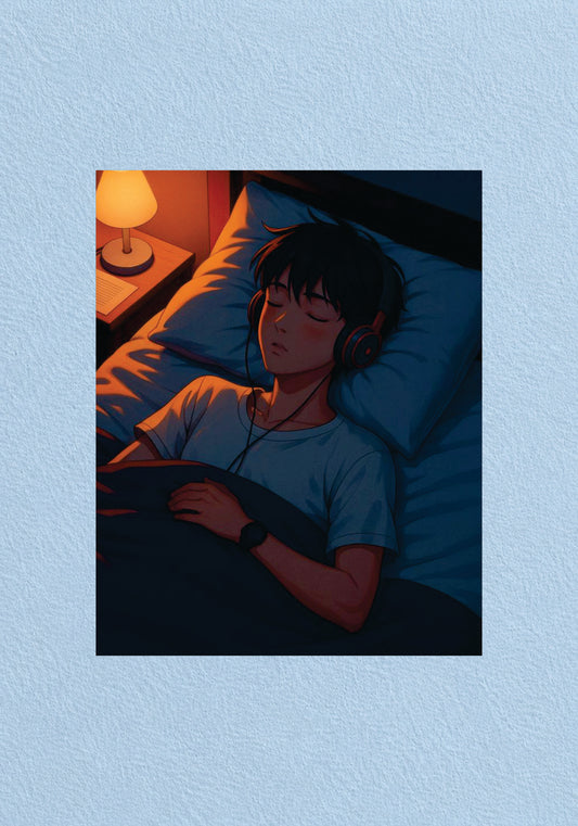 Sleeping Anime Boy Warm Night Illustration Poster – POSTERDRIP