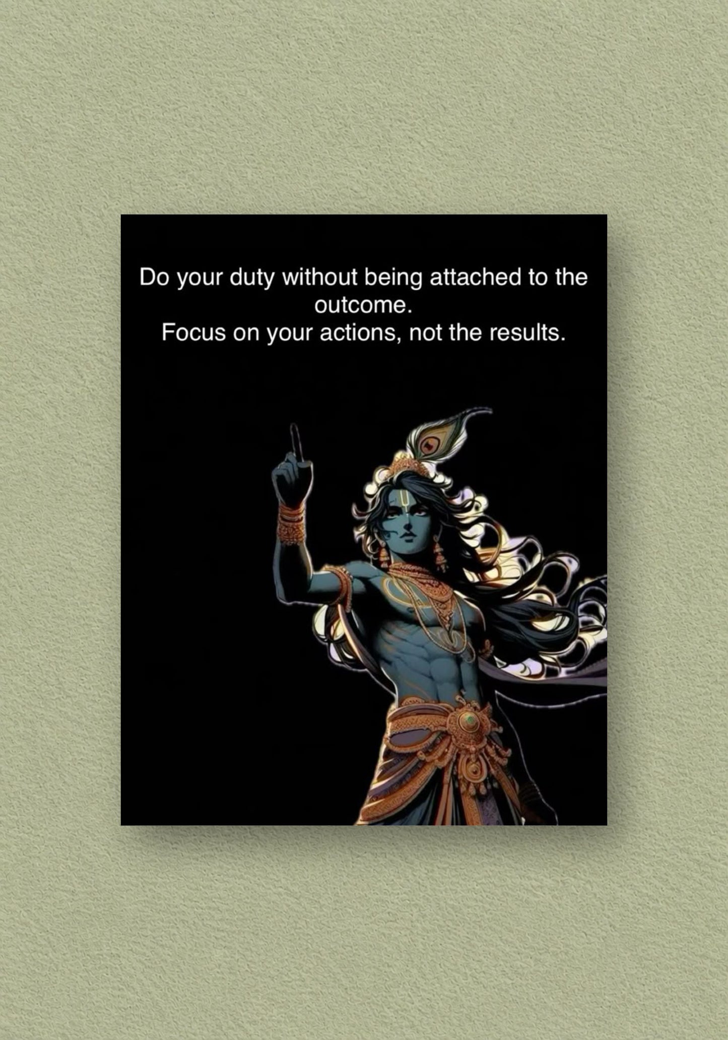 Krishna Karma Quote Poster
