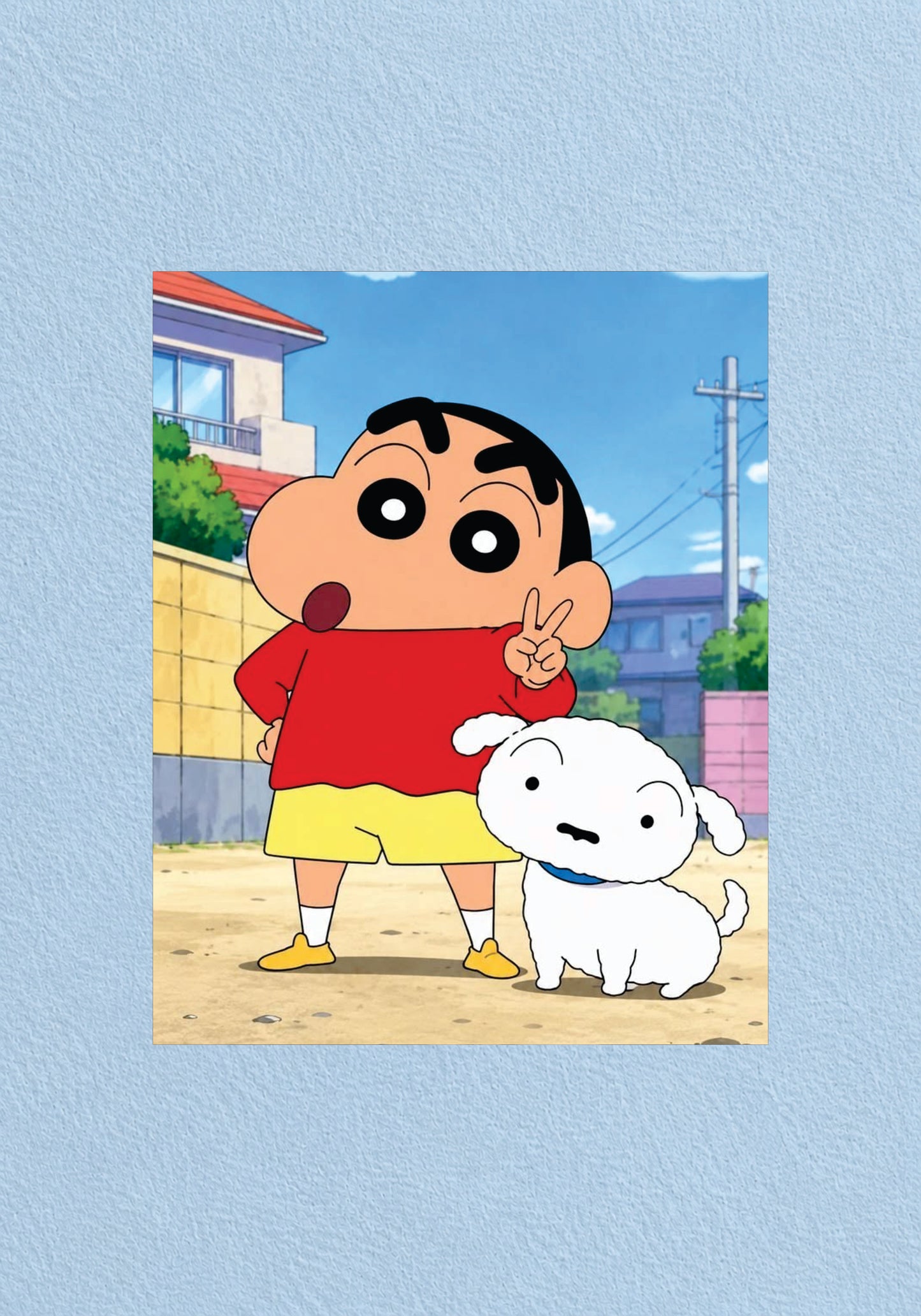 Shinchan Peace Sign Poster
