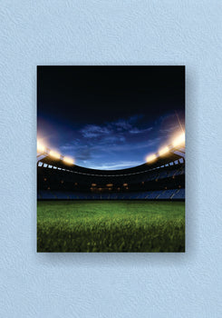 Floodlit Stadium Night Poster