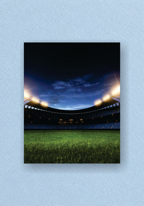 Floodlit Stadium Night Poster