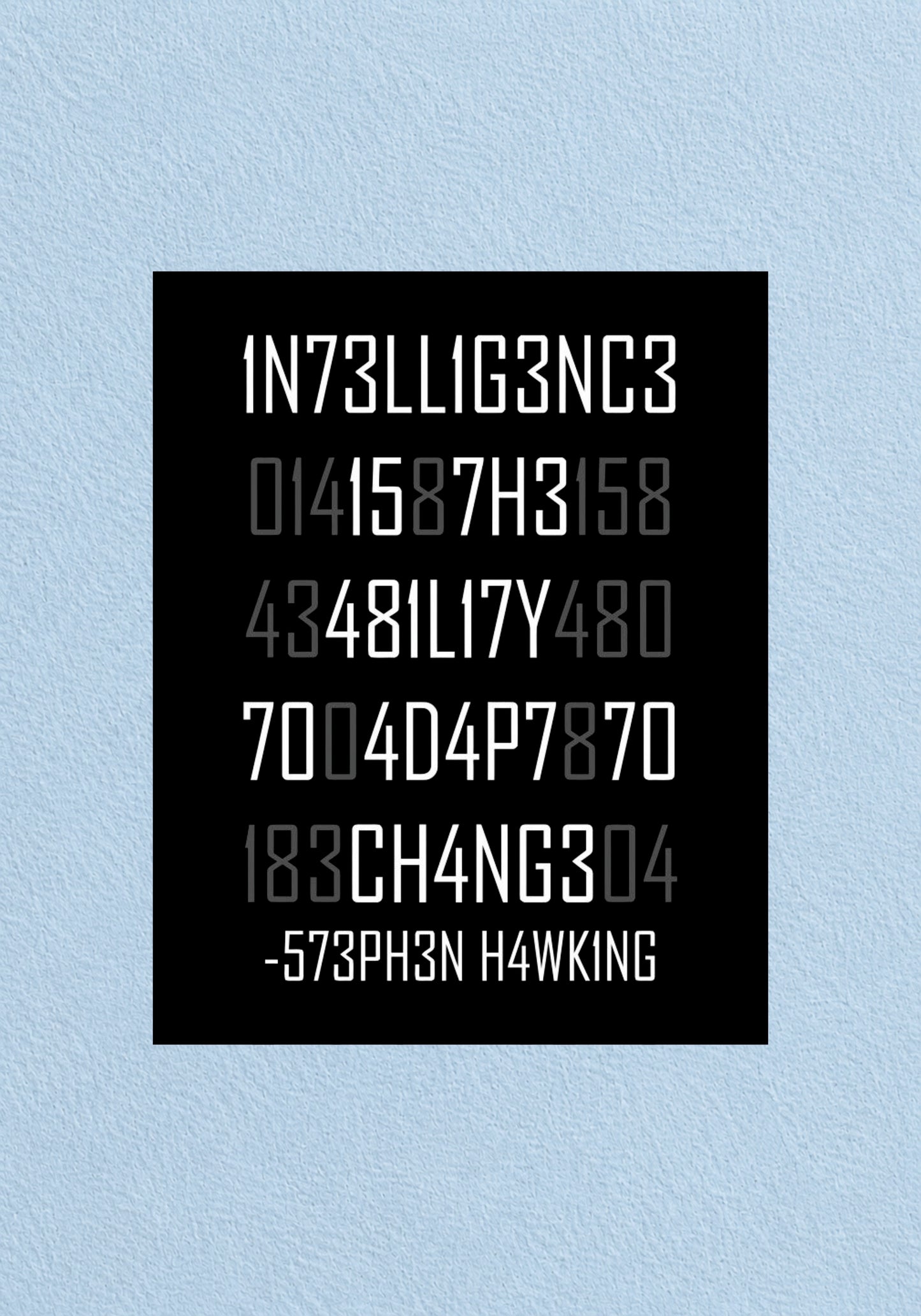 Intelligence Adapts Poster | Aesthetic Wall Art