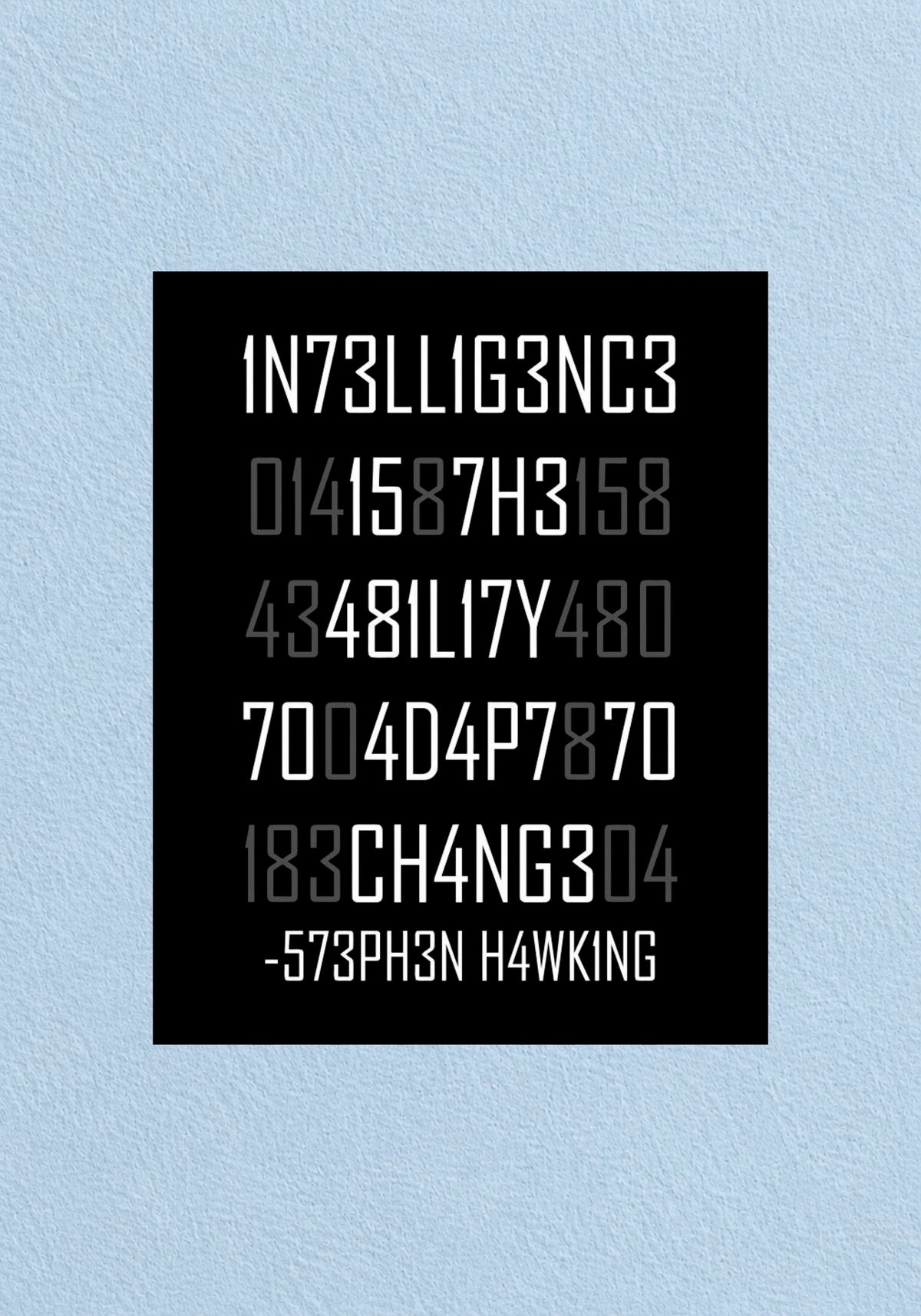 Intelligence Adapts Poster | Aesthetic Wall Art