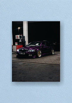 Purple Volkswagen Modified Car Night Poster – POSTERDRIP
