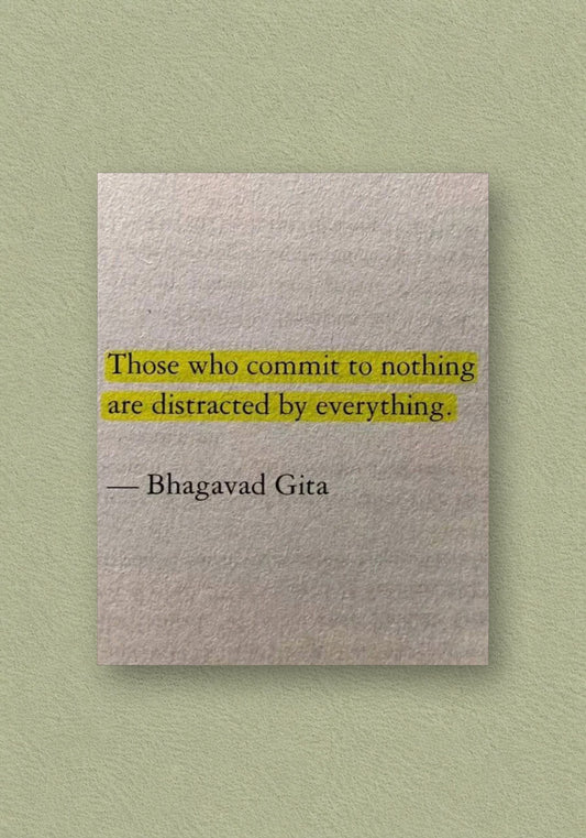 Commit To Nothing Quote Poster