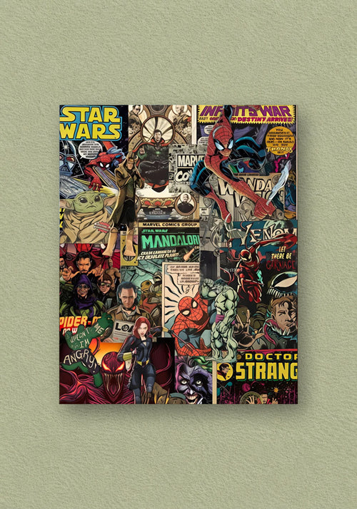 Marvel Comic Collage Universe Poster