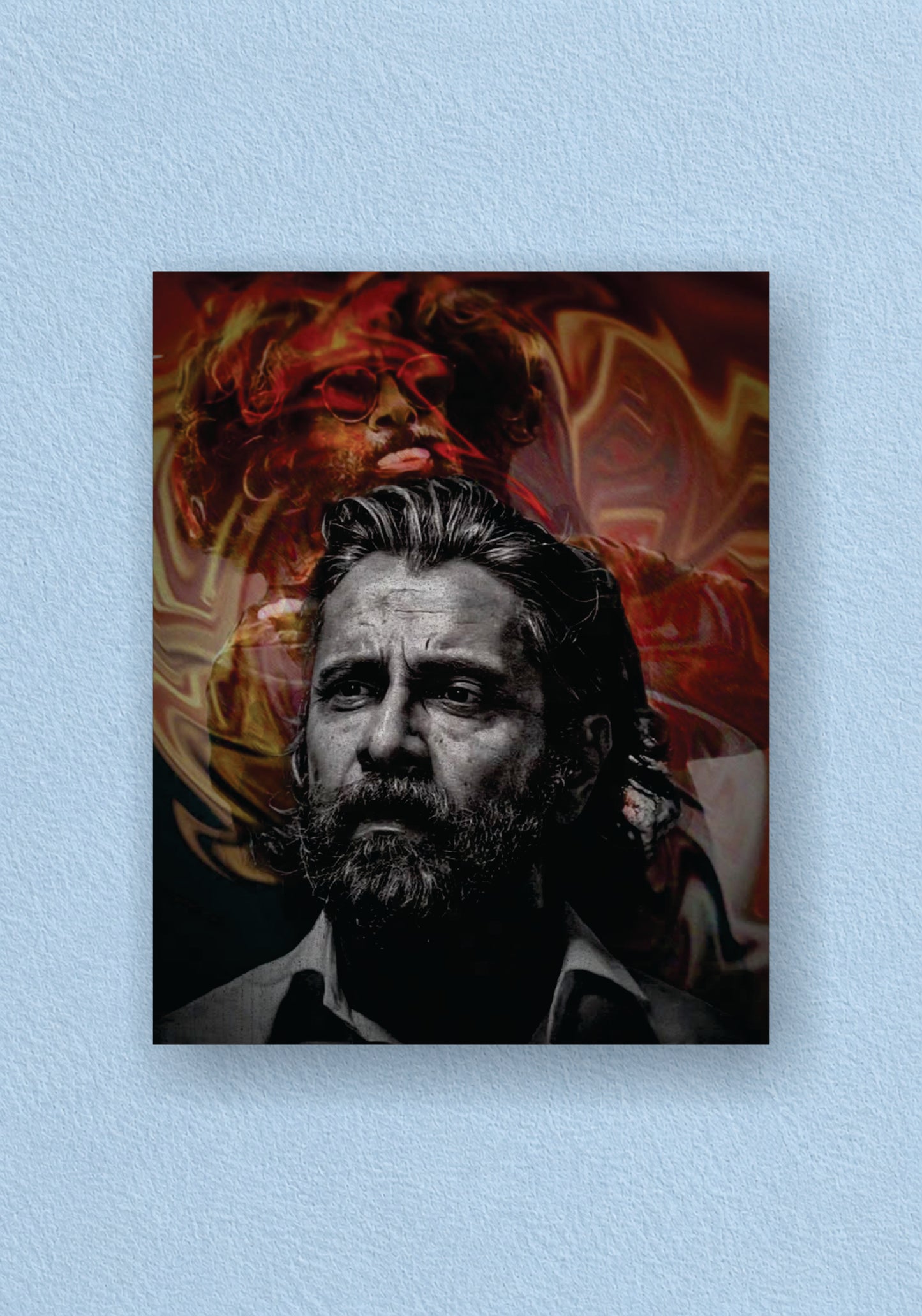 Fiery Bearded Warrior Cinematic Portrait Poster – POSTERDRIP
