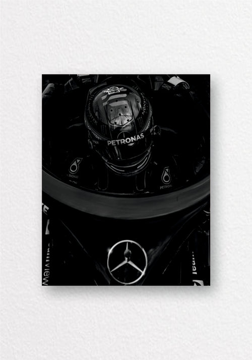 F1 Mercedes Helmet Close-Up Poster | Formula 1 Wall Art