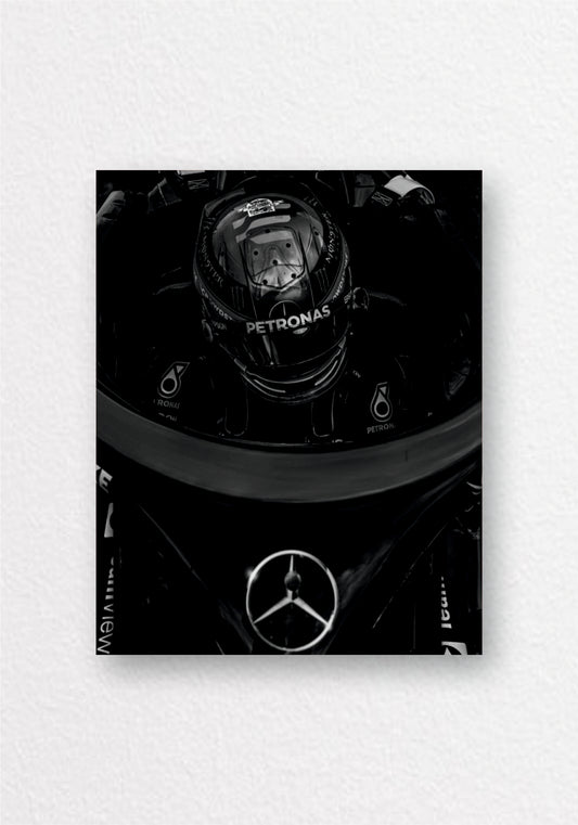F1 Mercedes Helmet Close-Up Poster | Formula 1 Wall Art