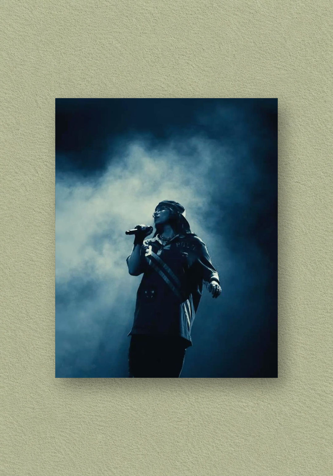 Billie Eilish |Smoke Mic Silhouette Poster