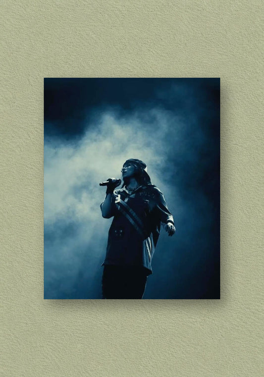 Billie Eilish |Smoke Mic Silhouette Poster