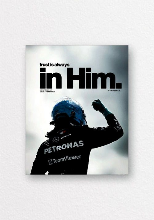 Trust Is Always In Him F1 Driver Poster | Motivational Racing Wall Art