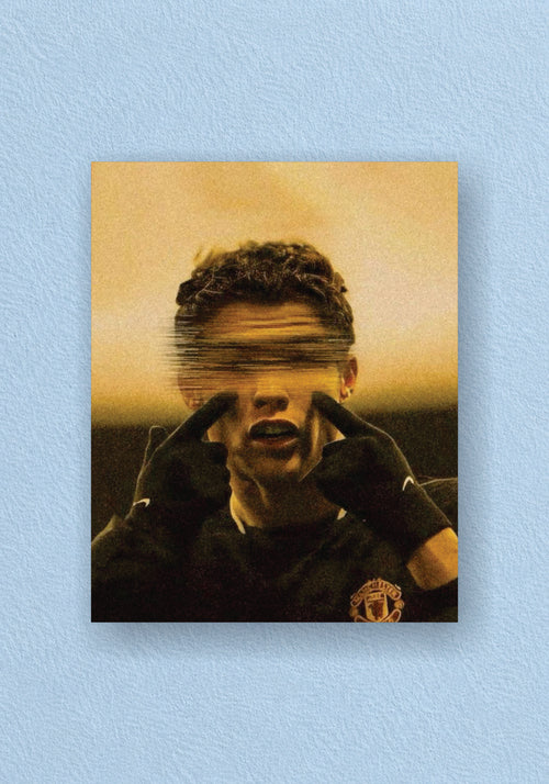 Cristiano Ronaldo CR7 - Glitch Effect Football Ace Poster